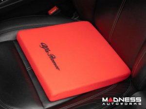 Seat Cushion - Red w/ Alfa Romeo Logo in Black